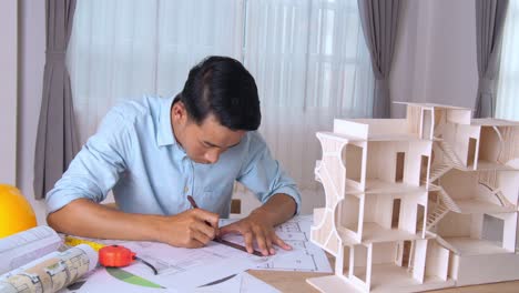 architect preparing new housing project
