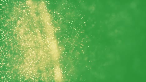 abstract particles on green background