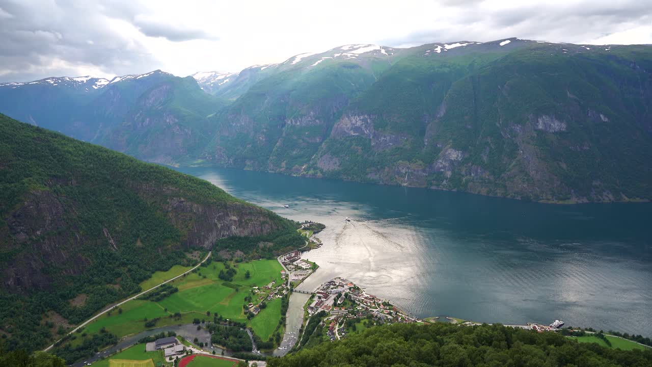 Stegastein Udsigtspunkt Smuk Natur Norge.
