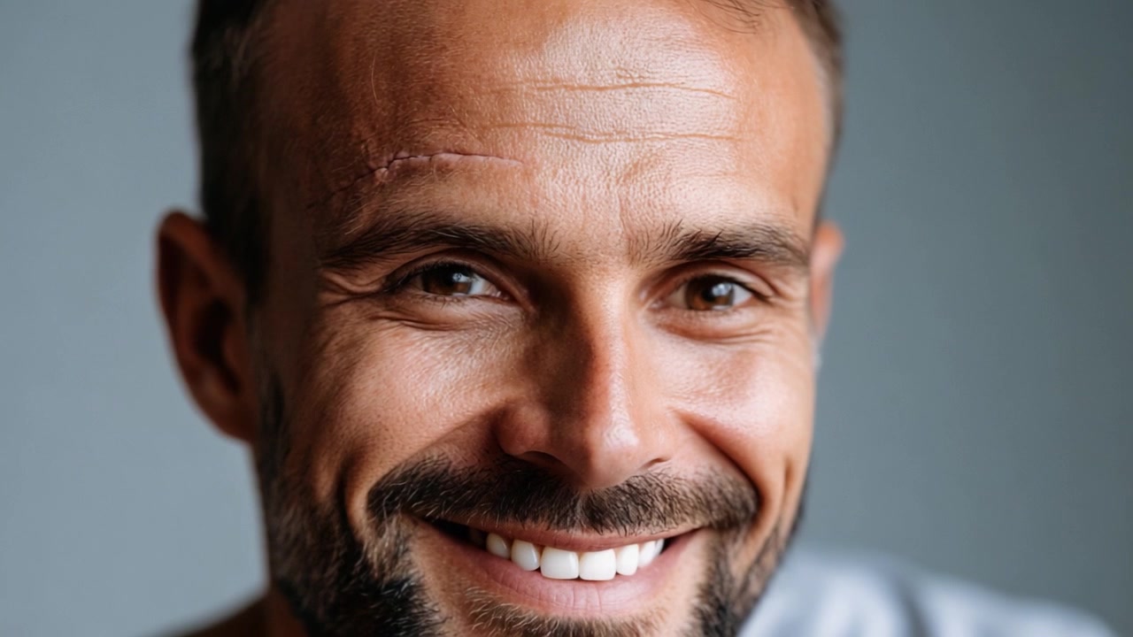 A Transformative Journey: Capturing the Remarkable Change of Emotion and Resilience in Two Frames of a Man's Expressive Face