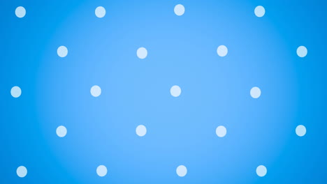 animation of white dots christmas pattern on blue background