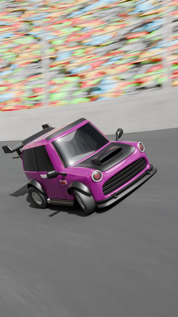 Purple Mini Cooper Racing