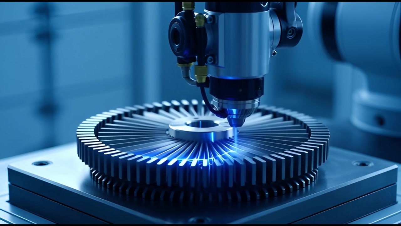 Robotic Arm Using Laser to Work on Metal Gear
