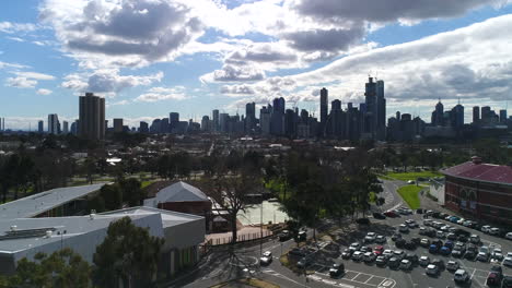 view of melbourne city from albert park