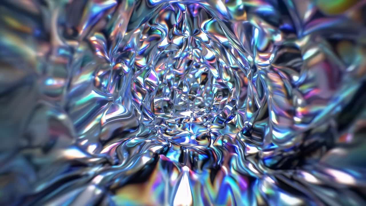 Abstract Iridescent Tunnel