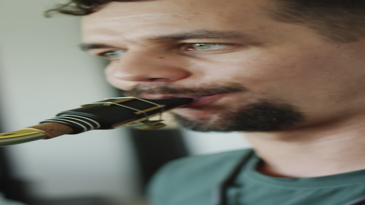 Saxophone Player Performing Music