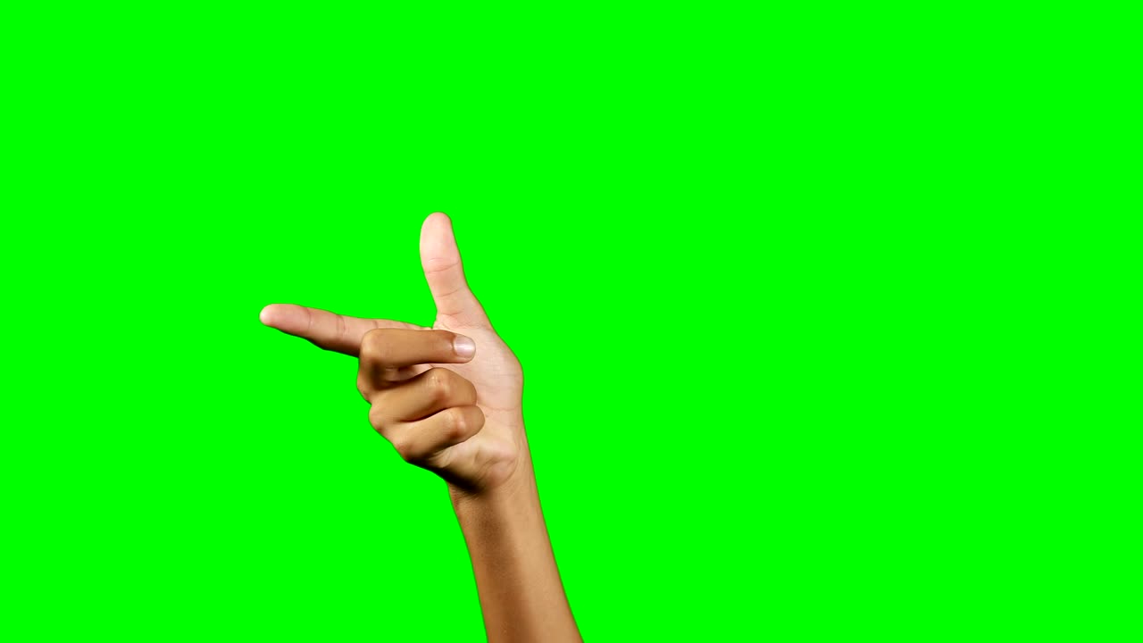 보이지 않는 스크린을 사용하는 척하는 손