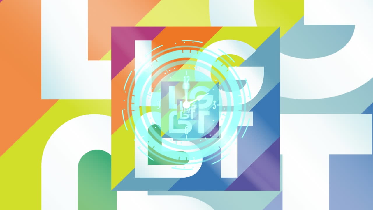 animación del texto lgbt sobre un fondo colorido