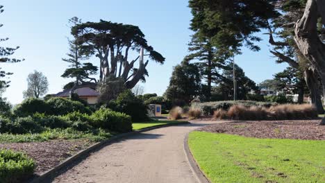 a walk along a garden path