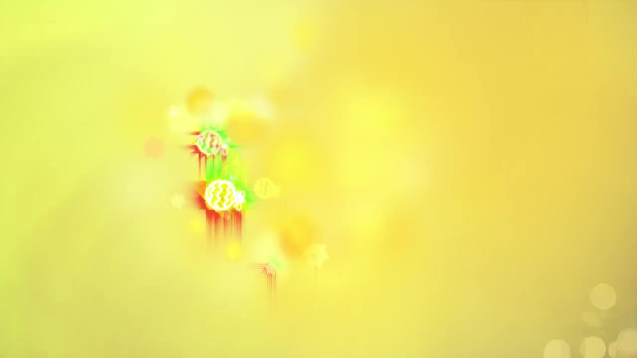 Transizione animata a spirale con particelle magiche natalizie e trasparenza alfa