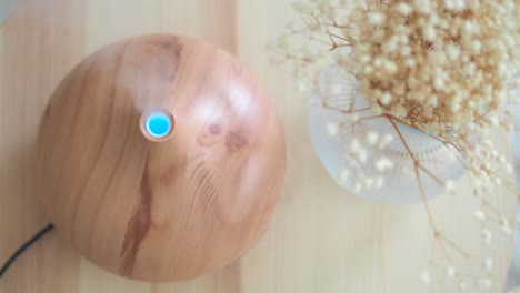 essential oil diffuser with baby's breath flowers
