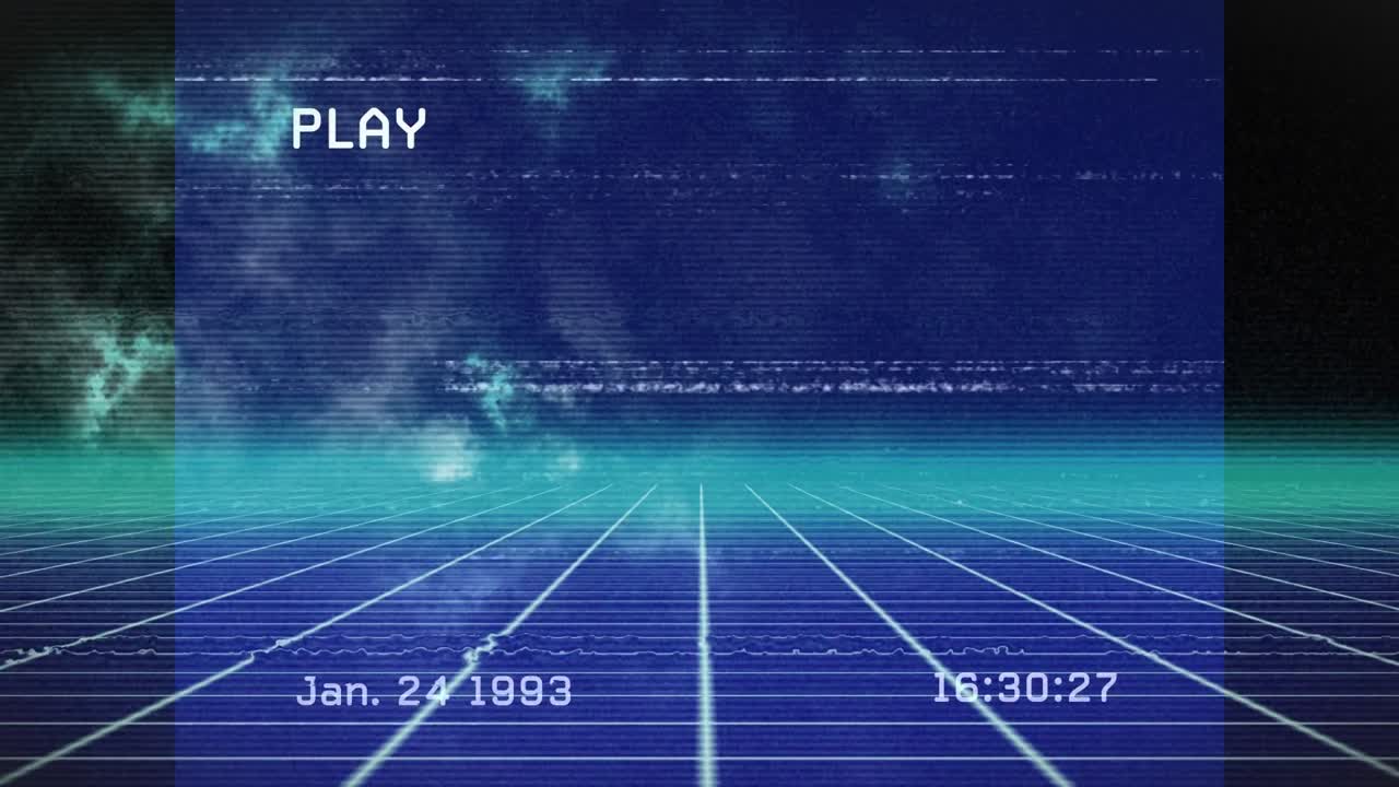 Animation of financial data processing and circles on green background