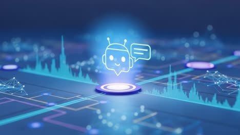 exploring the intersection of technology and communication: a visual journey through ai and data representation in a digital landscape