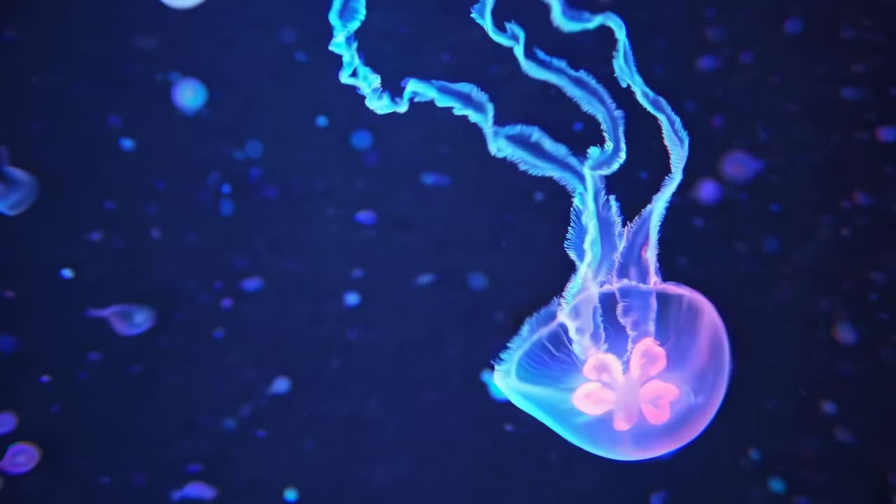 светящиеся медузы в аквариуме