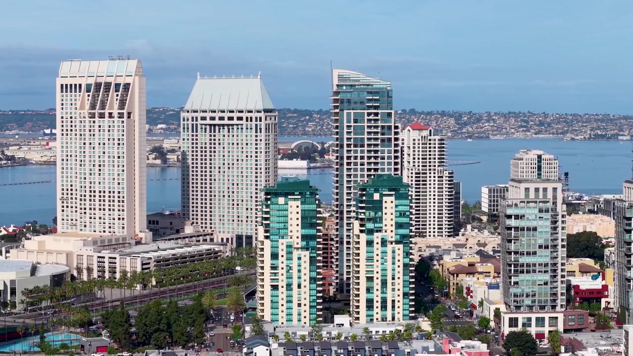 Vista aerea del Grand Hyatt a San Diego.