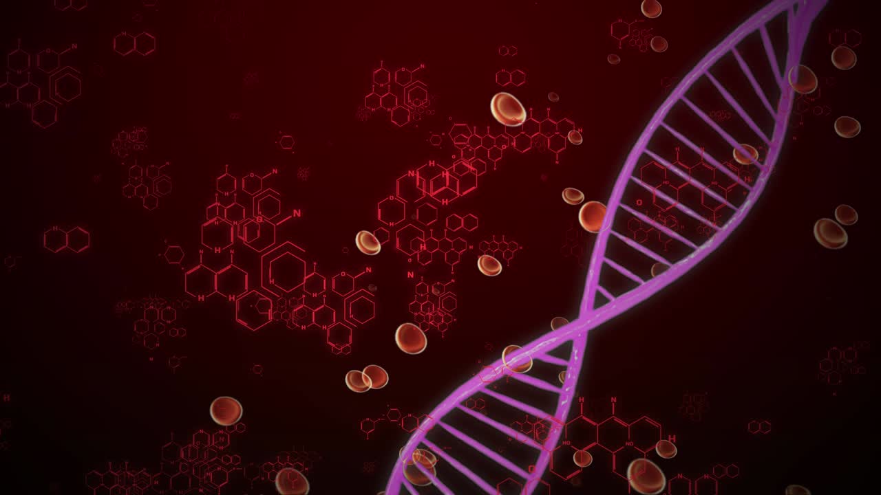 DNA Double Helix 3D Virtual Realistic Science Under Microscope Monitor ...