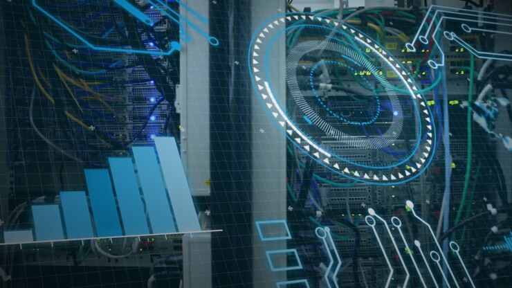 Animation of data processing over computer wires