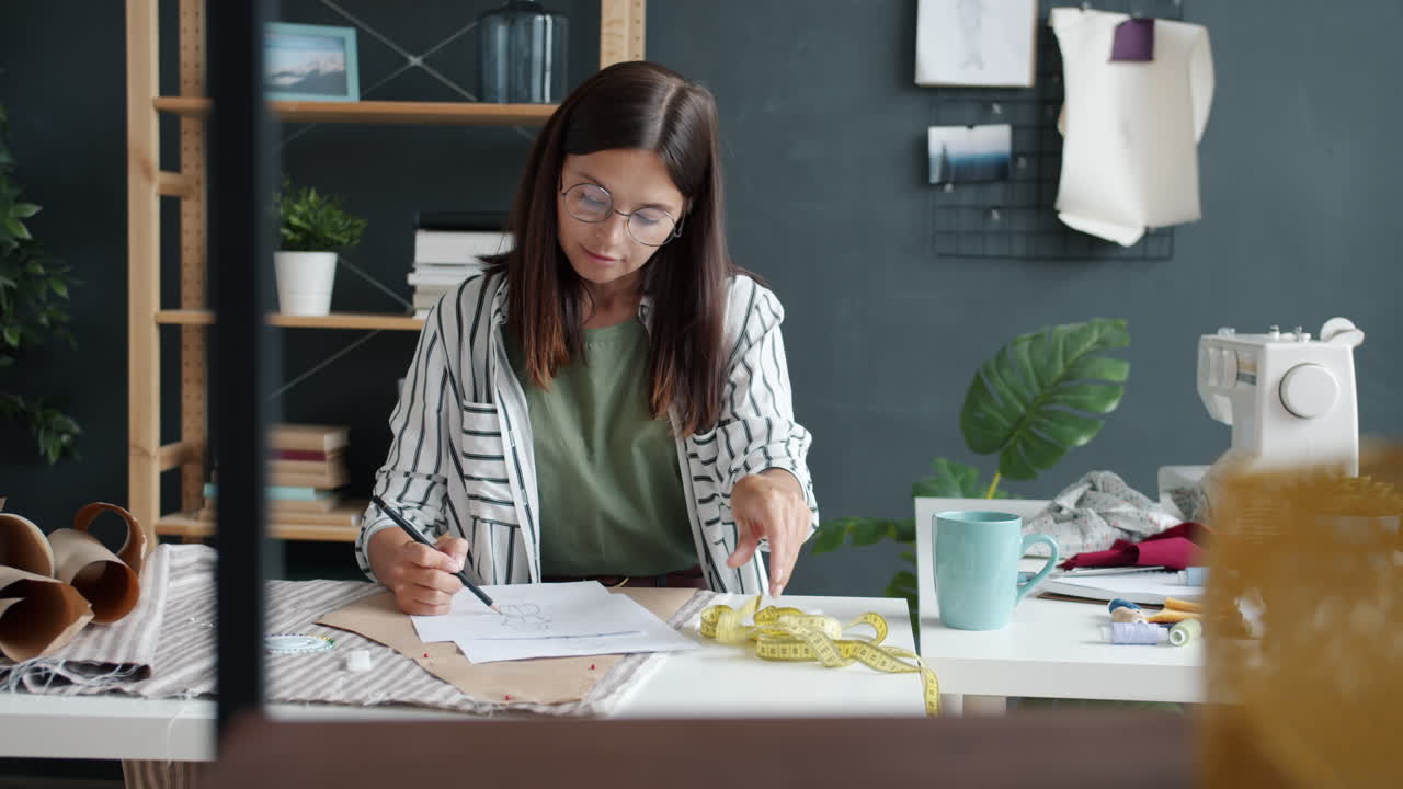 diseñador de moda en el trabajo