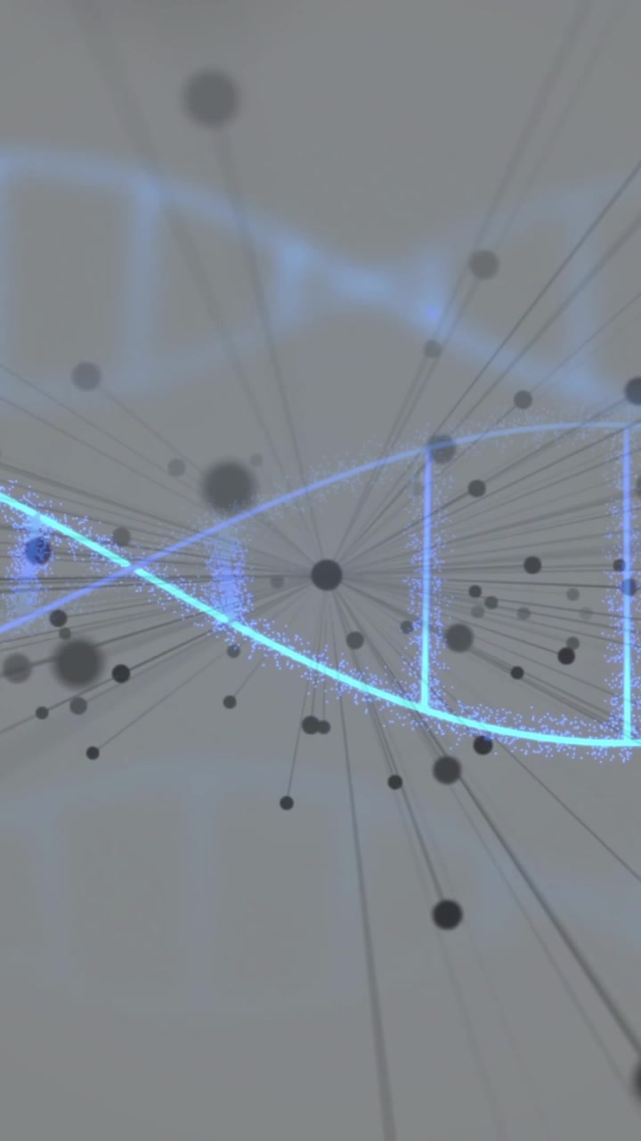 Animation of dna strands over black spots