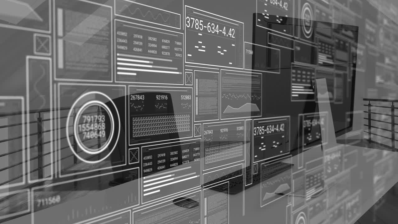 Data processing on a transparent background