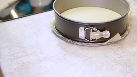 how to prepare a springform pan for baking a cake