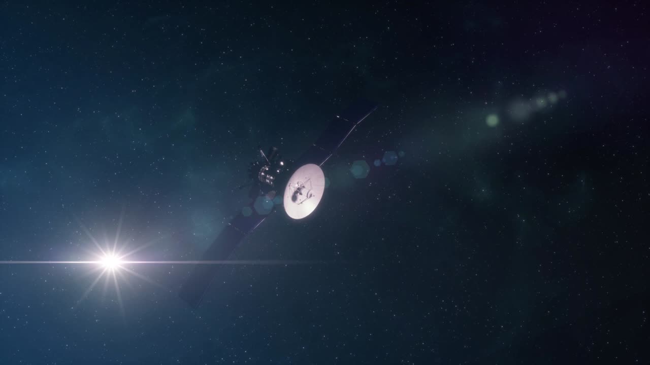 우주에서 표류하는 통신 위성