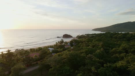 4k-aerial-video-of-coastal-rainforest-in-south-America-during-an-amazing-sunset