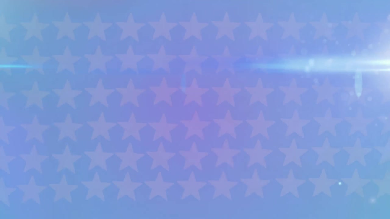 미국 발 위에 반이는 불빛의 애니메이션