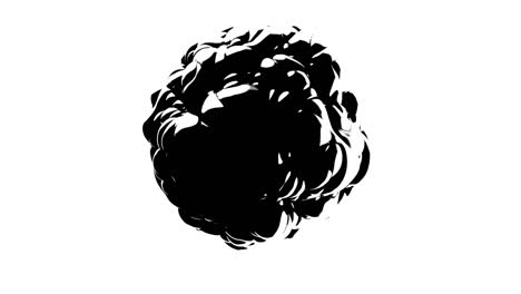 3d looped abstract sphere with bulging. wavy surface with ripples. trendy monochrome texture, isolated ball with convexity, cell motion graphic design, animated elastic texture.