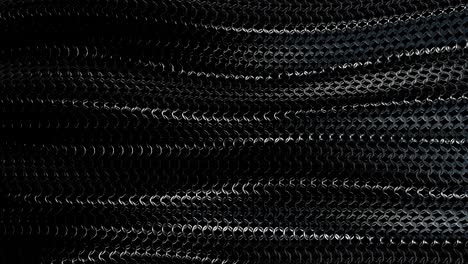 dark metallic chain armor wave background loop