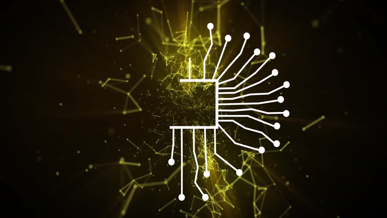 Animation of artificial intelligence chat text and data processing