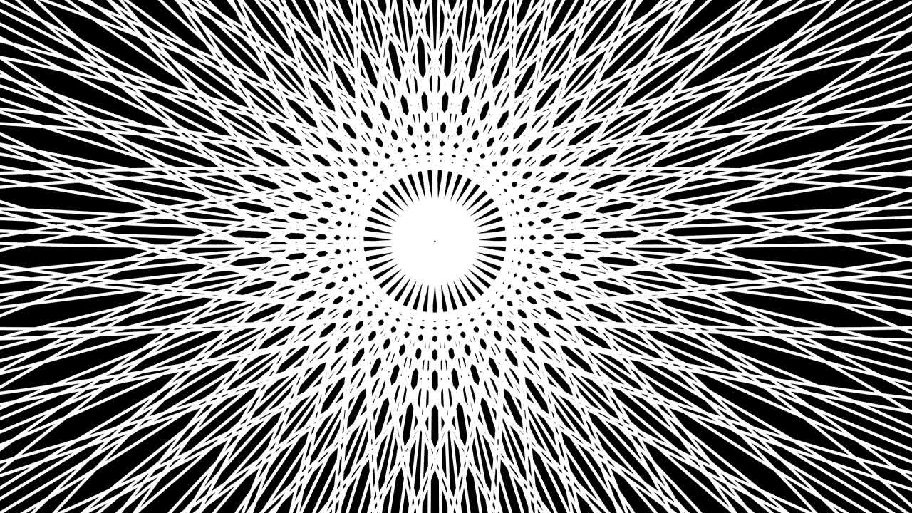 абстрактные линии фона гипнозная анимация с дополнительным люма-маттом. альфа-люма-матт включен. 4k видео