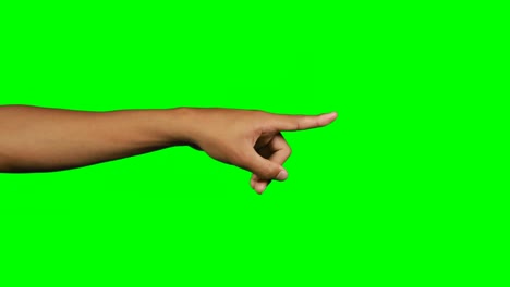 hand pretending to use an invisible screen