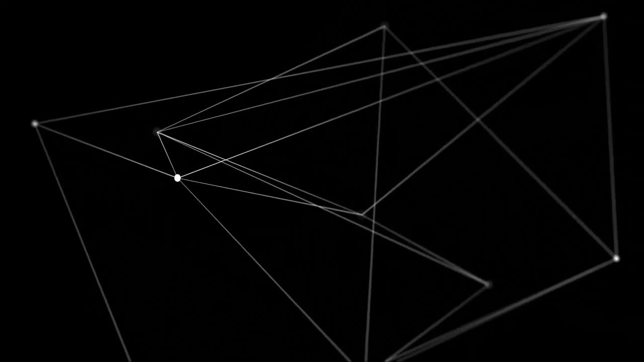 기하학적 선의 디지털로 생성된 비디오