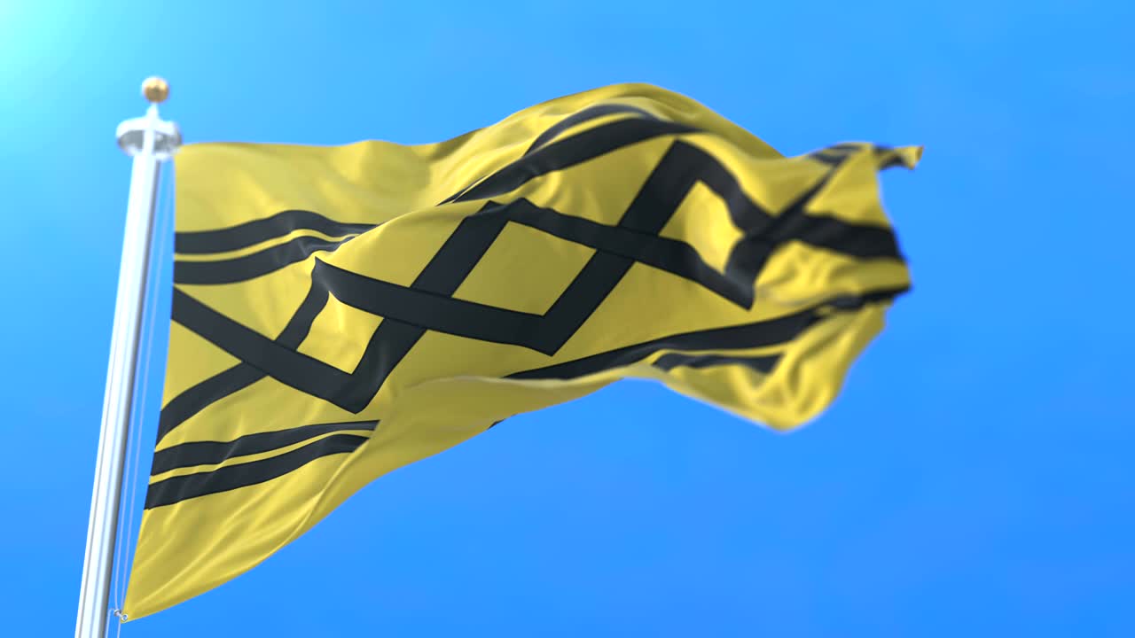 bandera del condado inglés de west midlands en inglaterra.