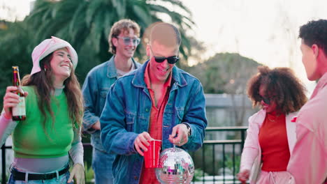 people celebrating at an outdoor party