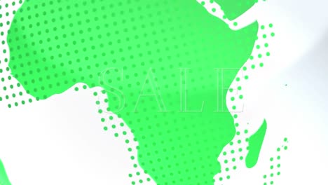 animación del texto de venta en todo el mundo.