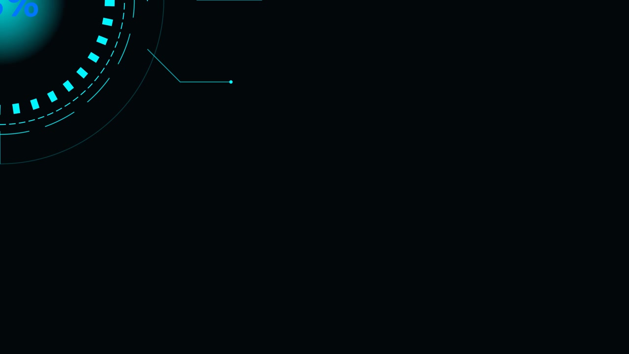 Digital HUD Interface Loading Circle Animation