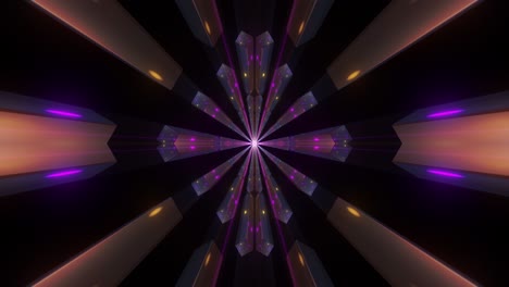 abstract geometric tunnel with glowing colors