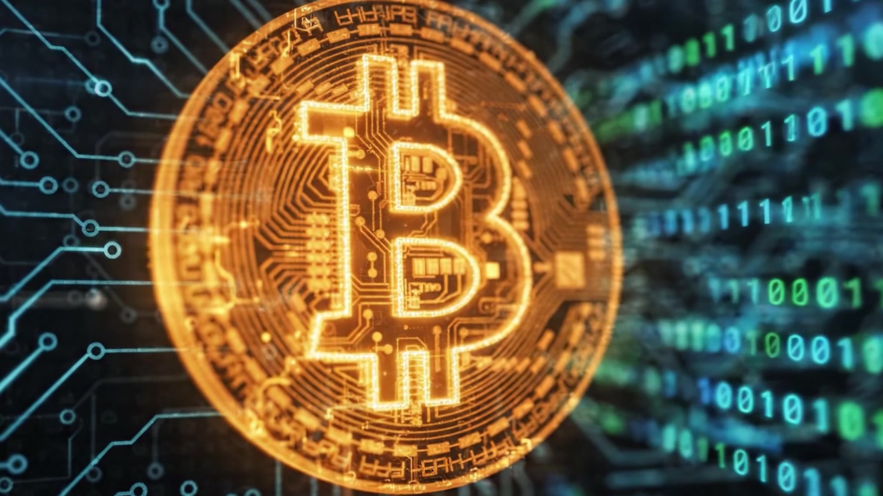 L'ascesa delle criptovalute: Esplorando la rappresentazione visiva di Bitcoin come simbolo di valuta digitale e innovazione della tecnologia blockchain