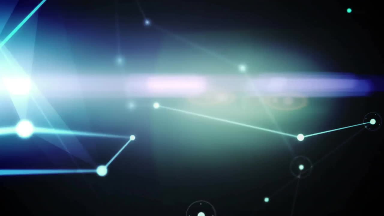 Animation of network of connections over light spots