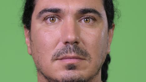 close up shot of handsome man