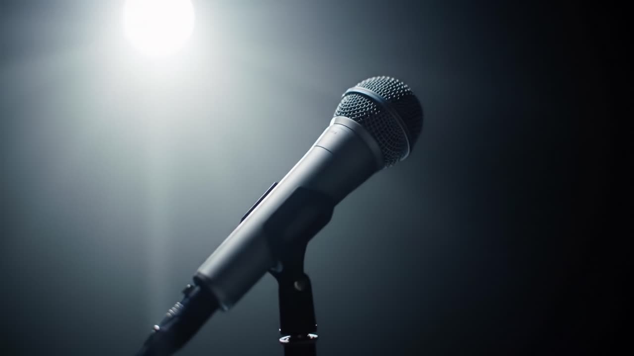 micrófono en el escenario