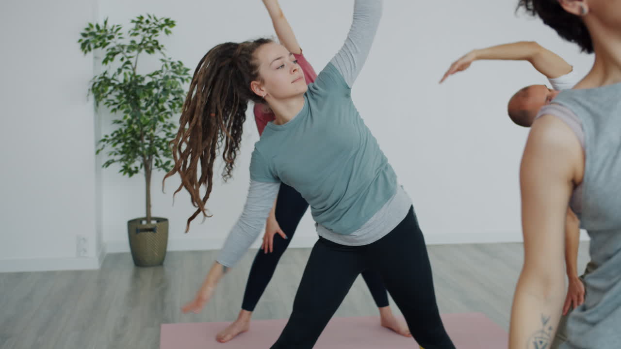 Yoga Class Triangle Pose