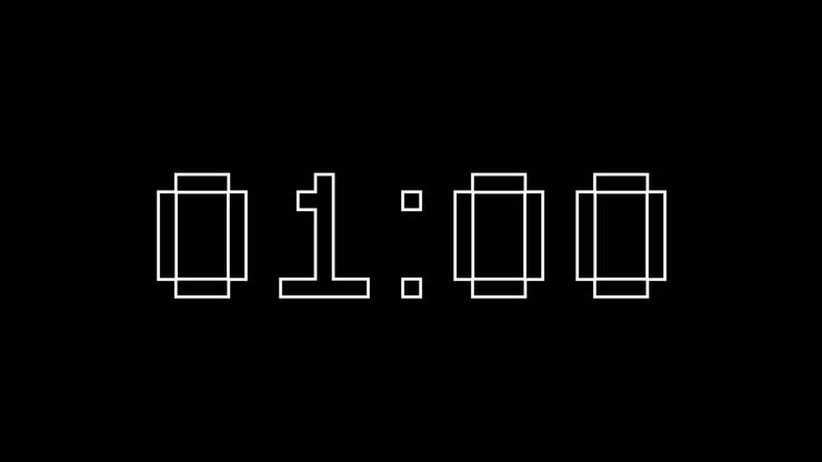 One Minute Countdown On Hydrofilia 2 Typography In Black And White