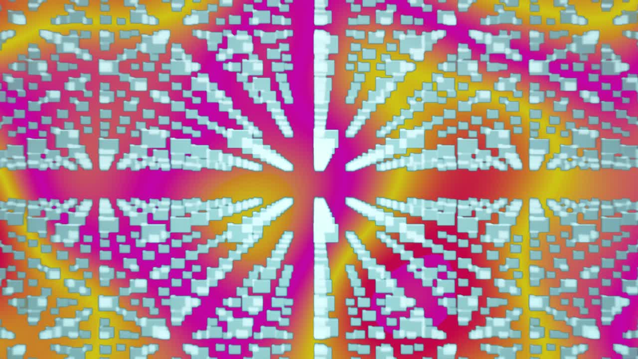 Animazione di cartelle e lucchetto digitale su uno sfondo con onde colorate che cambiano