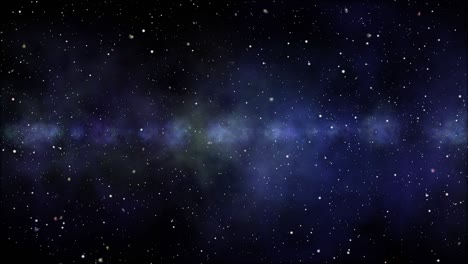 weißes sternpartikel, das sich im nebel-galaxie bewegt