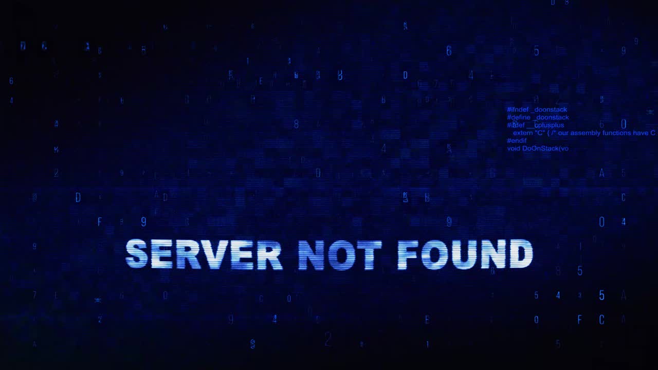Server Not Found Error Message