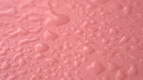 water droplets on a pink surface