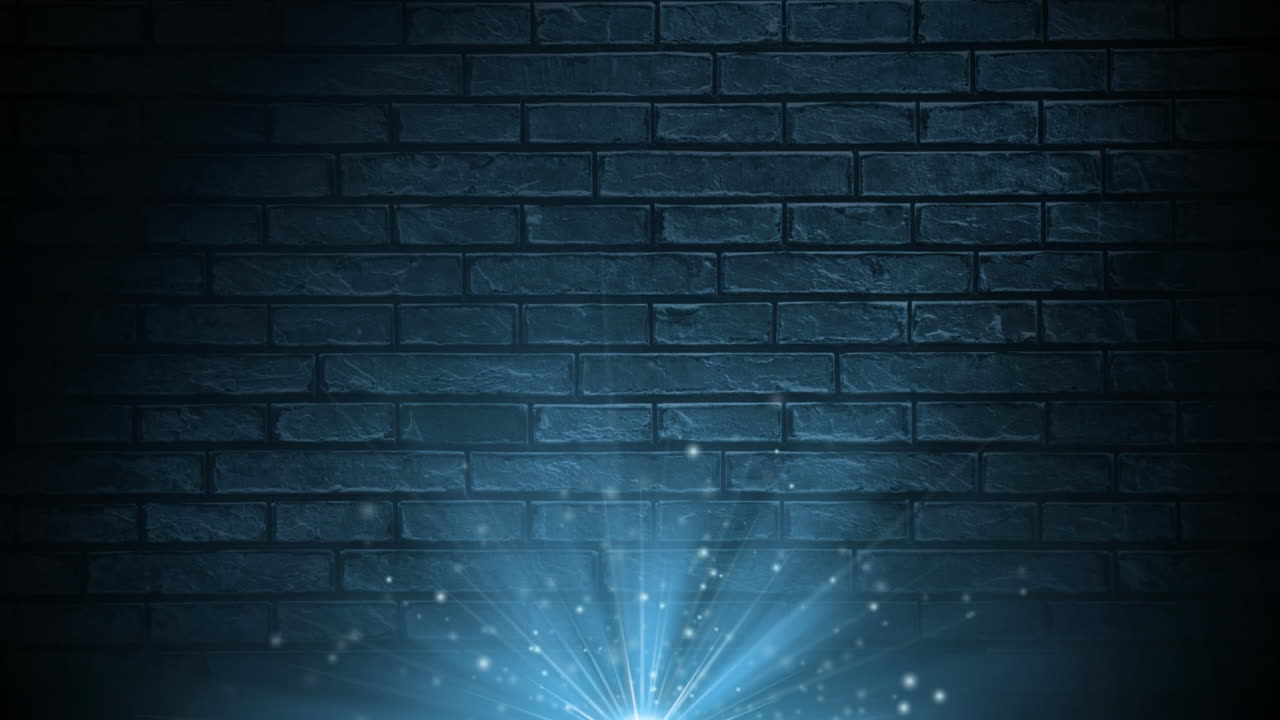 animación de senderos de luz en fondo de ladrillo